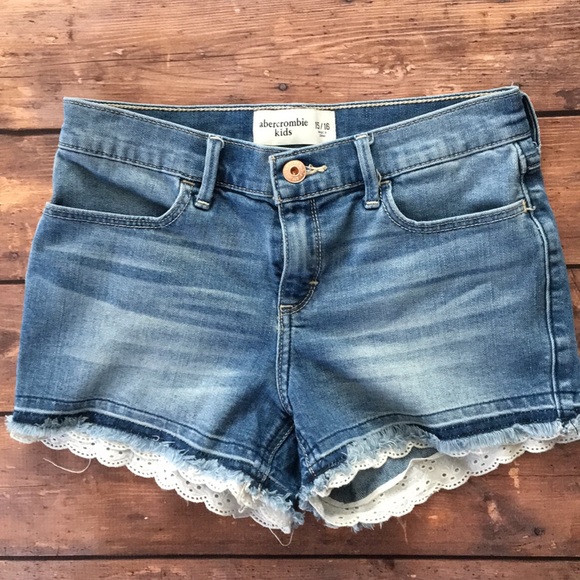 abercrombie kids Other - Abercrombie Kids Jean Shorts Lace trim 15/16 abercrombie kids Other - Abercrombie Kids Jean Shorts Lace trim 15/16